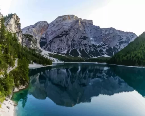 Lake Braies Diamond Painting