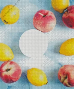 Lemon Peach Fruits Diamond Painting