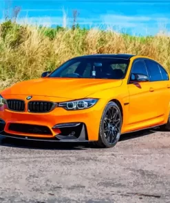 Orange BMW 3 Diamond Painting