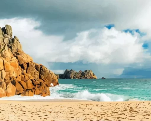 Porthcurno Beach Diamond Painting