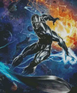 Silver Surfer Character Diamond Painting