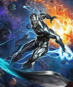 Silver Surfer Character Diamond Painting