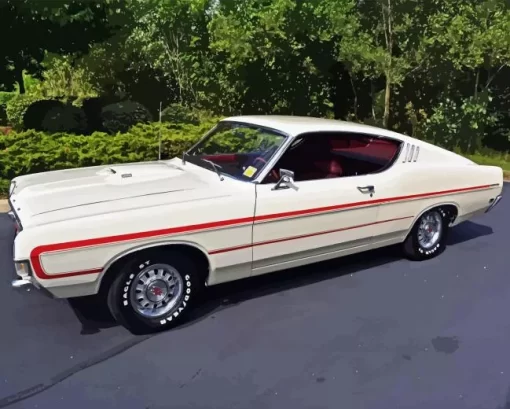 White Ford Torino Diamond Painting