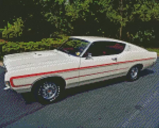 White Ford Torino Diamond Painting