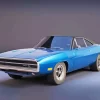 1970 Blue Dodge Charger Diamond Painting