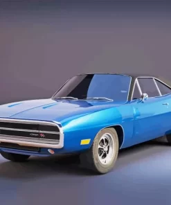 1970 Blue Dodge Charger Diamond Painting