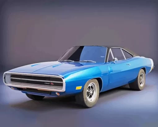 1970 Blue Dodge Charger Diamond Painting