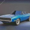 1970 Blue Dodge Charger Diamond Painting