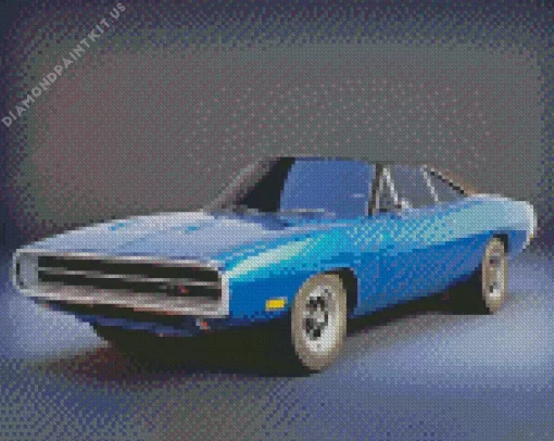 1970 Blue Dodge Charger Diamond Painting