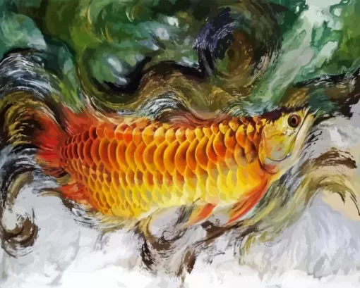 Abstract Arowana Diamond Painting