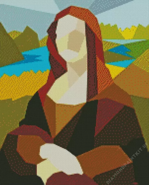 Abstract Mona Lisa Diamond Painting