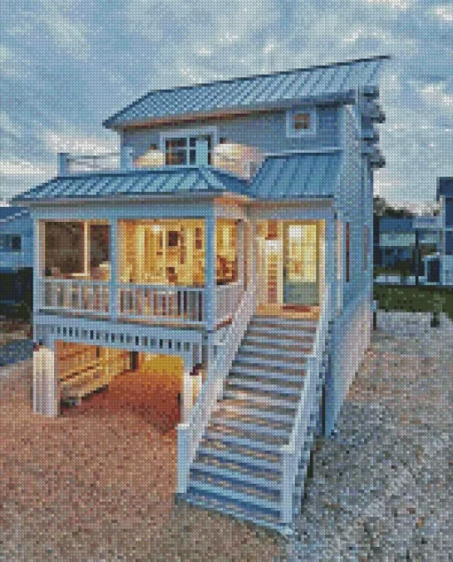 Beach Cabin Diamond Painting