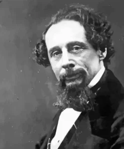 Black and White Charles Dickens Diamond Painting