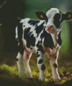 Black and White Cow Baby Diamond Painting