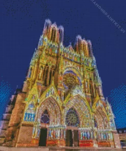 Christmas Reims Cathedral Diamond Painting