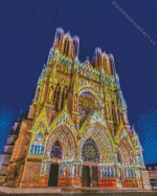 Christmas Reims Cathedral Diamond Painting