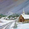 Christmas Winter Church Diamond Painting