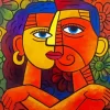 Cubism Couple Art Diamond Painting