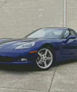 Dark Blue 2005 Corvette Diamond Painting