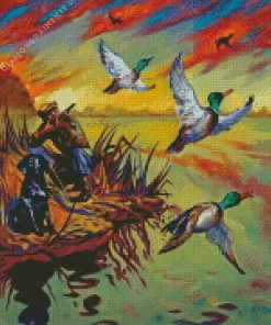 Duck Hunting Diamond Painting