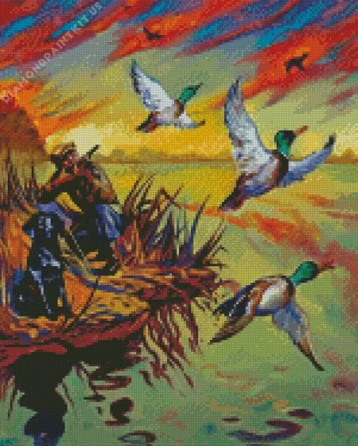 Duck Hunting Diamond Painting