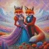 Fox Couple Wedding Diamond Painting