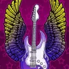 Guitar with Wings Art Diamond Painting