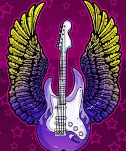 Guitar with Wings Art Diamond Painting