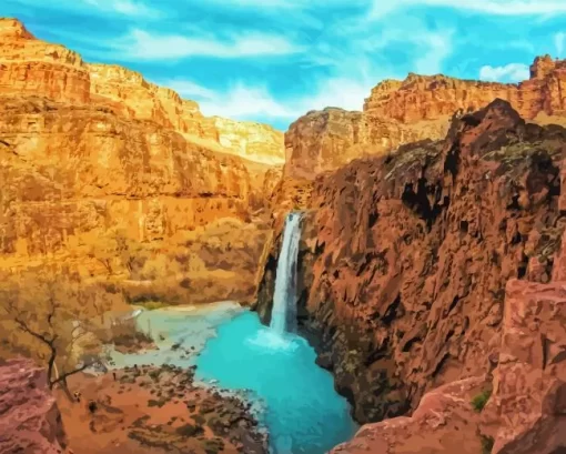 Havasu Falls Landscape Diamond Painting