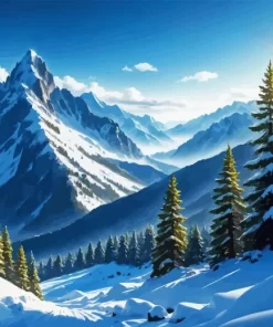 Icy Mountains Diamond Painting