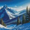 Icy Mountains Diamond Painting