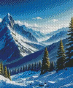 Icy Mountains Diamond Painting