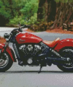 Indian Scout Motorcycle Diamond Painting