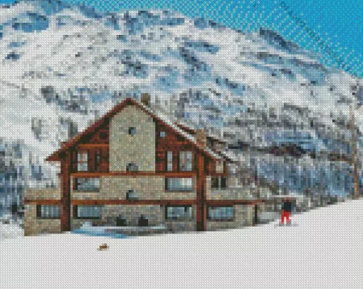 Snowy Italian Alps Diamond Painting