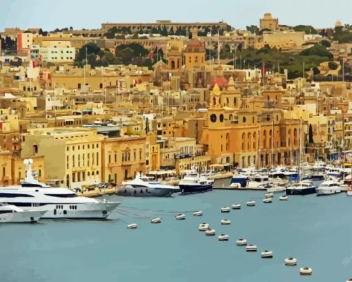 Malta Grand Harbor Diamond Painting