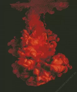 Orange Smoke Art Diamond Painting