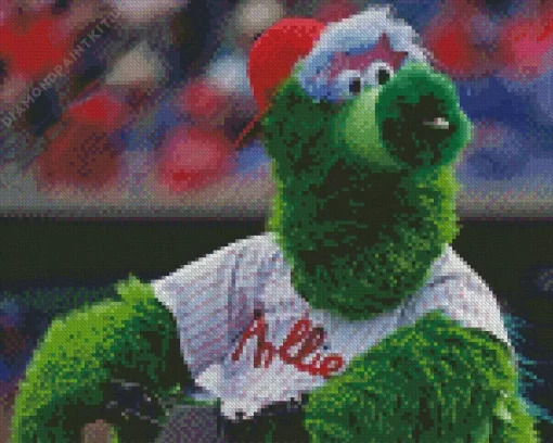 Phillie Phanatic Mascot Diamond Painting