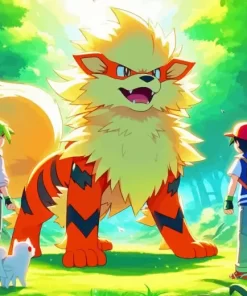 Pokemon Character Arcanine Diamond Painting