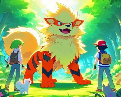 Pokemon Character Arcanine Diamond Painting