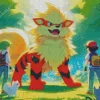 Pokemon Character Arcanine Diamond Painting