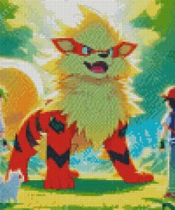 Pokemon Character Arcanine Diamond Painting