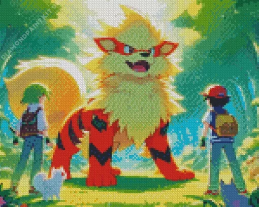 Pokemon Character Arcanine Diamond Painting