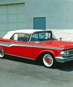 Red Edsel Car Diamond Painting