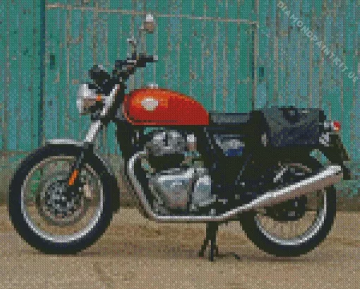 Retro Royal Enfield Interceptor Diamond Painting