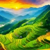 Rice Terraces Landscape Diamond Painting