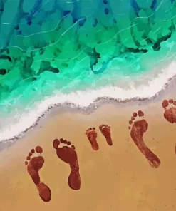 Sea Foot Print Diamond Painting