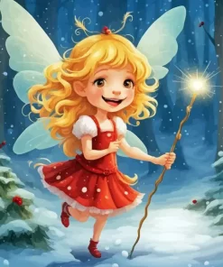 Snow Little Fairy Diamond Painting