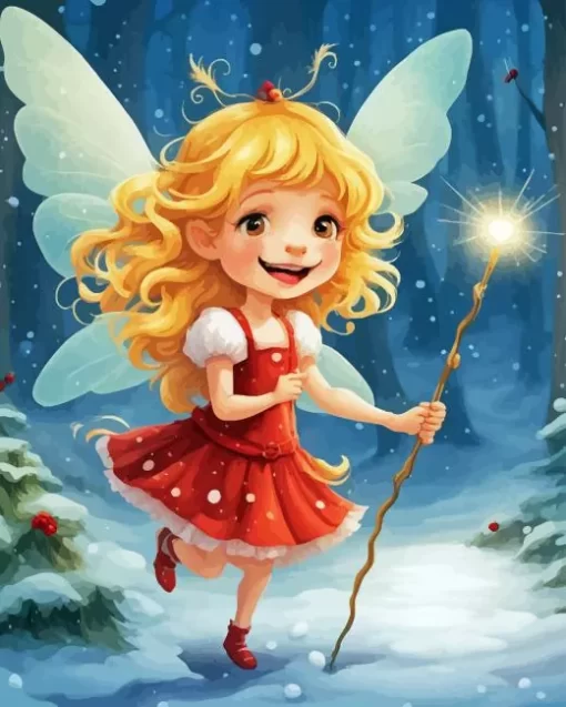 Snow Little Fairy Diamond Painting