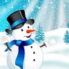 Snowman with Black Hat Diamond Painting