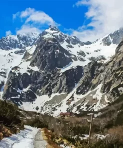 Snowy Tatra Mountains Diamond Painting